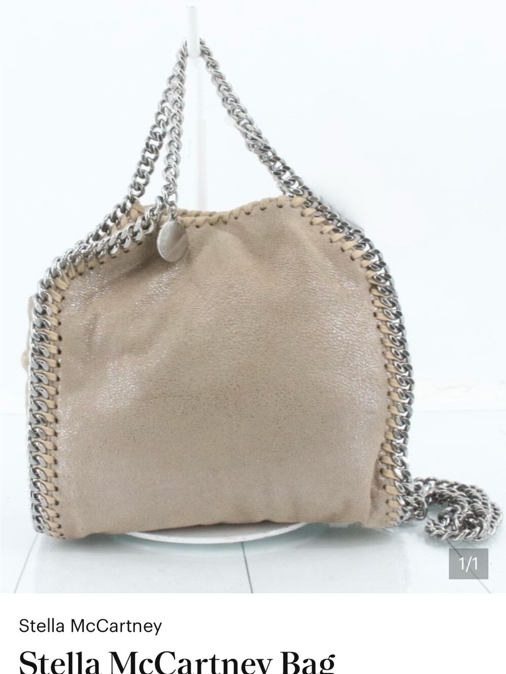 Stella McCartney Taupe Falabella Chain Shoulder Bag